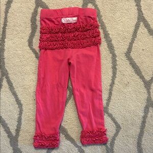 Ruffle Butts Pink Ruffled Leggings for Kids